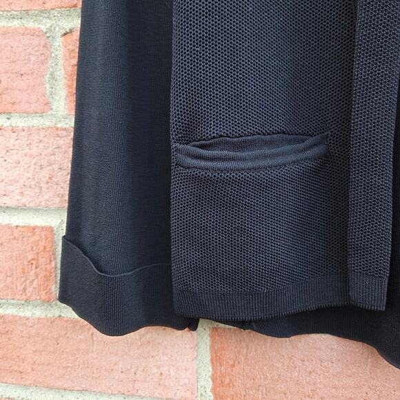 Gerard Darel black knit open front cardigan basics staple Minimalist - Picture 2 of 6